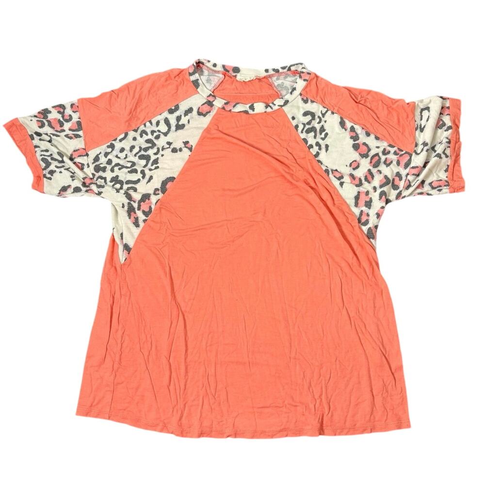 Women’s animal print peach top